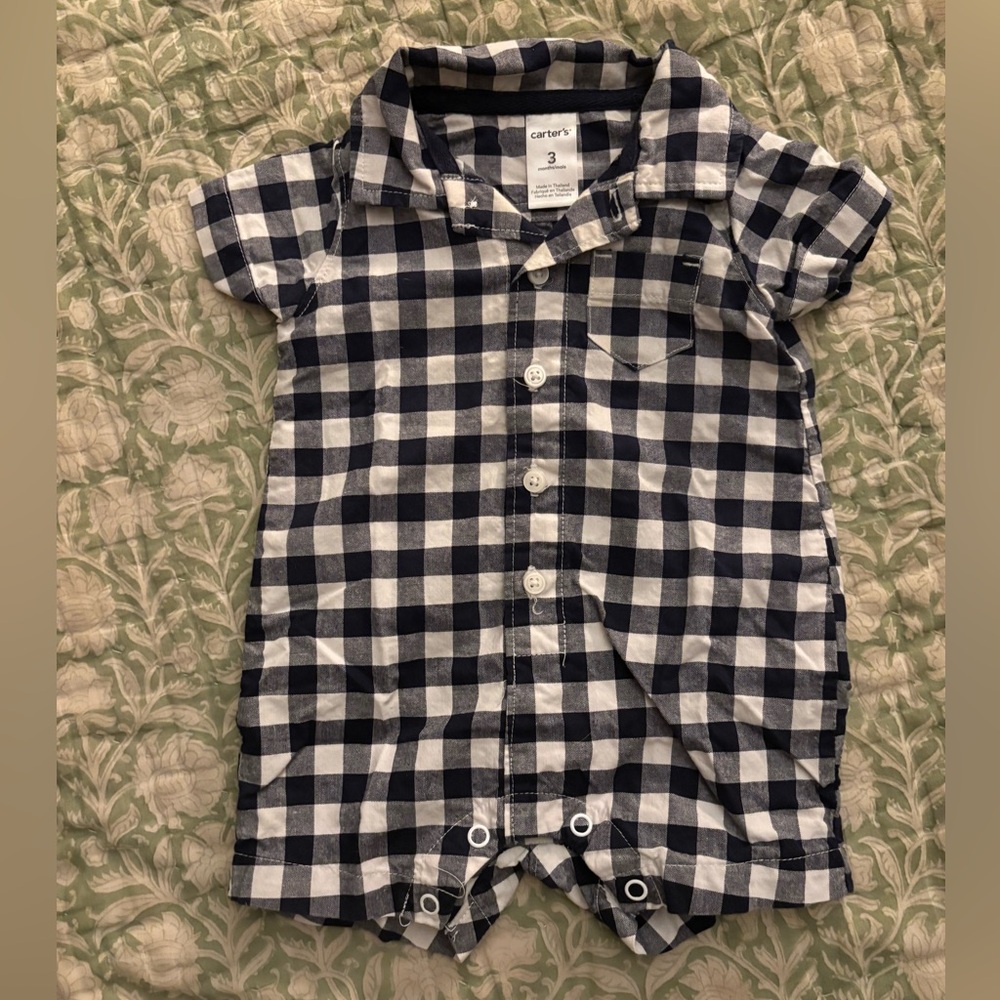 Lumber Baby Onesie • Checkered Baby Romper